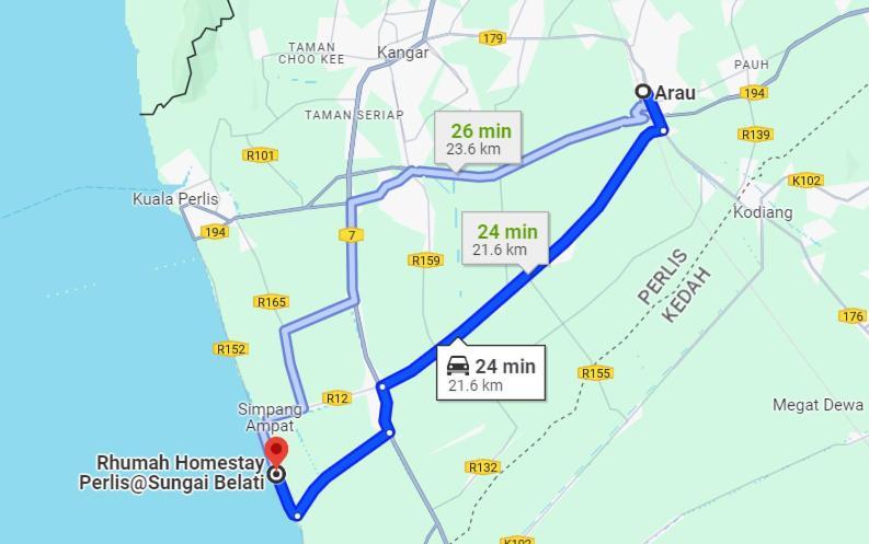 Rhumah Sungai Belati Villa Simpang Empat  Eksteriør bilde
