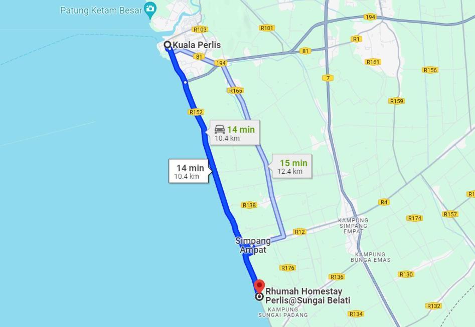 Rhumah Sungai Belati Villa Simpang Empat  Eksteriør bilde